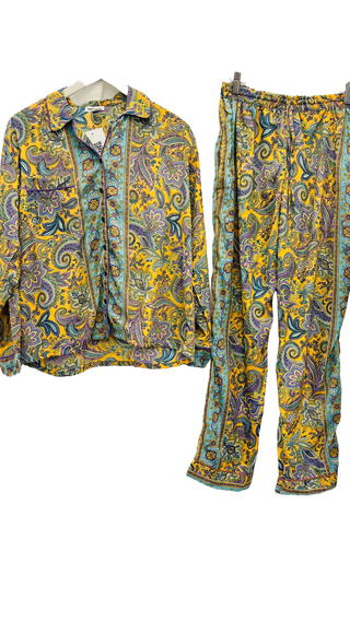 Lucca Amber Silk 2 piece pajamas set with matching bag