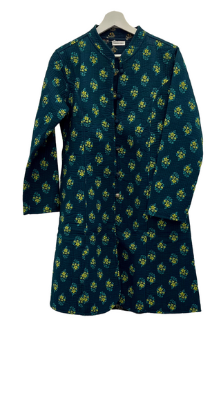 Chenee Long Quilted 100% Cotton Reversible Jacket