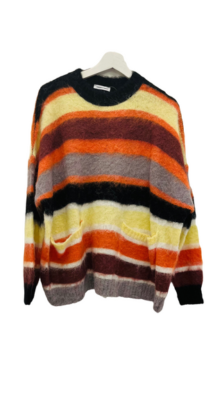 Sentil Striped sweater with front pockets
