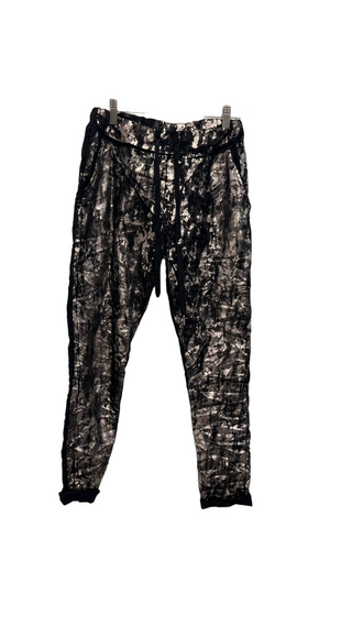 Tina Silver splattered joggers