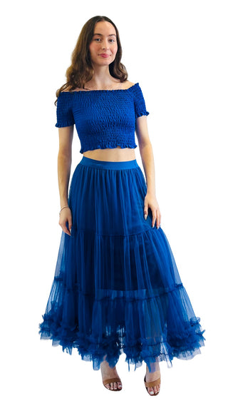 Nikki Tulle Skirt Blue