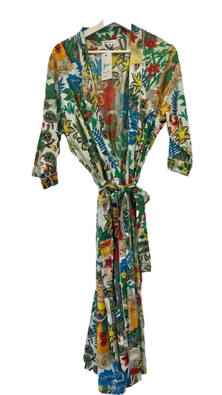Lana 100% cotton Robe with pockets and Tie