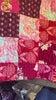 Crimson Floral Patchwork Reversible King Size Quilt