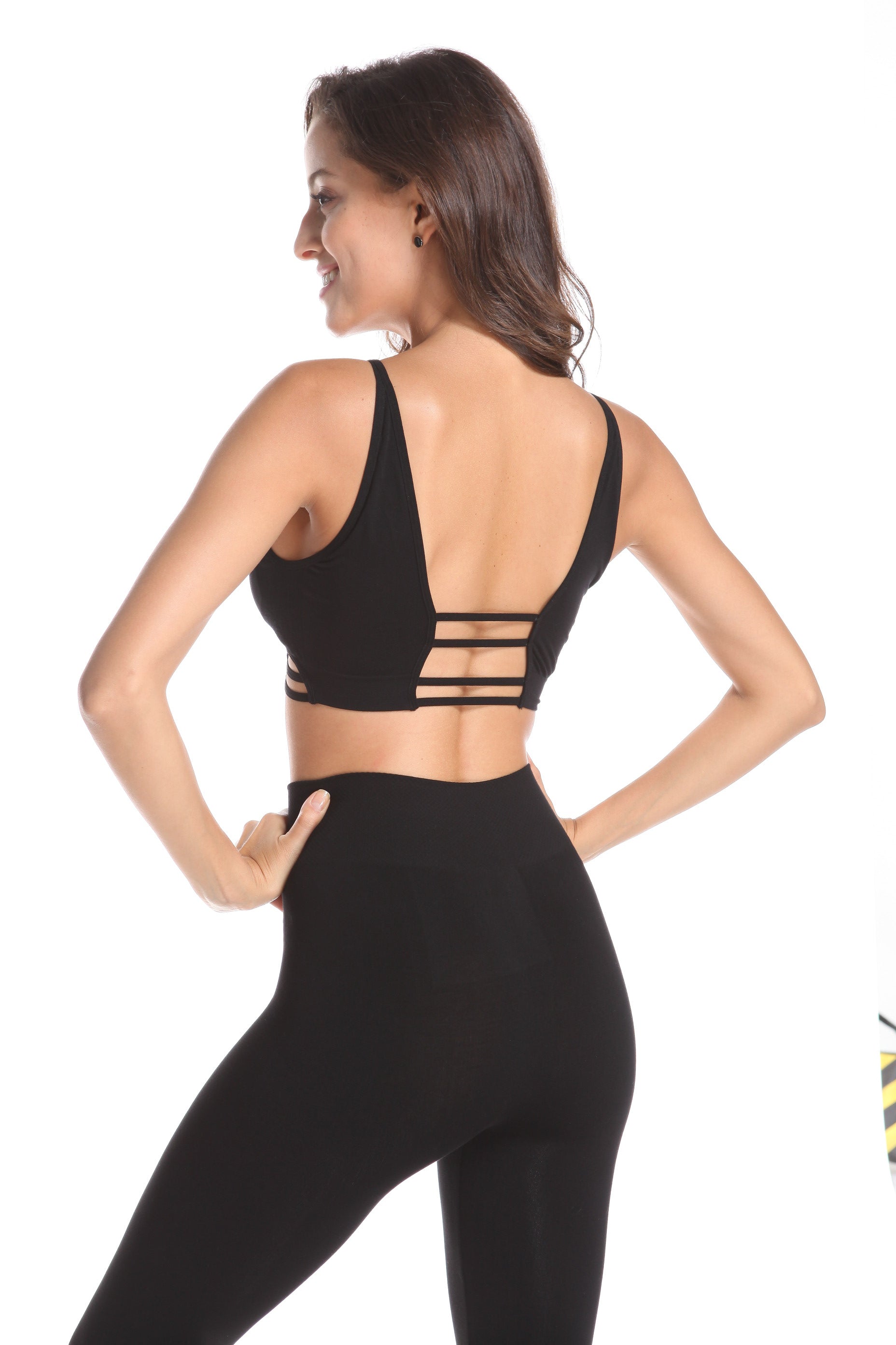 BAMBOO OPEN BACK SPORTS BRA