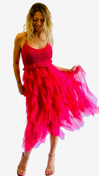 Sophia Tulle Dress with crochet top