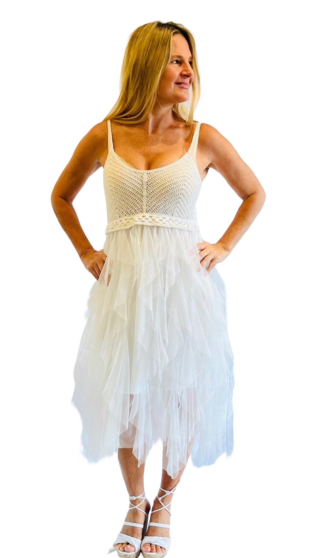 Sophia Tulle Dress with crochet top