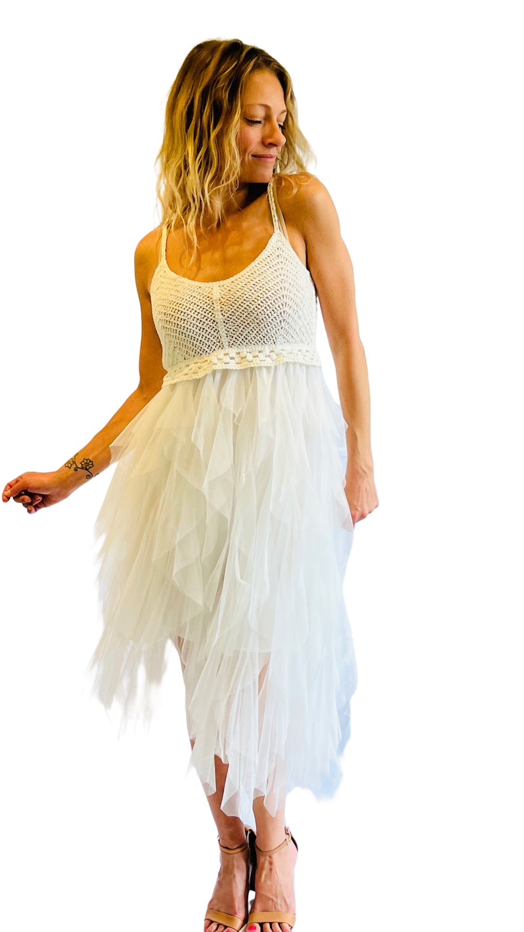 Sophia Tulle Dress with crochet top