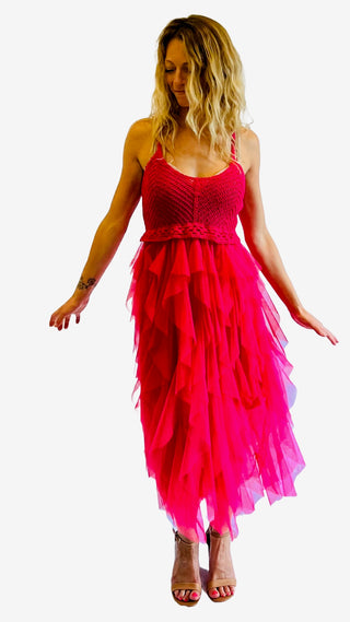 Sophia Tulle Dress with crochet top